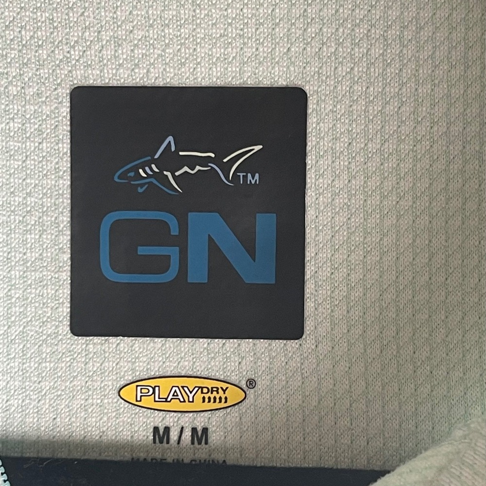 Greg Norman Mens Quarter Zip Pullover Shirt M Aqua Blue Play Dry Golf Casual - Picture 5 of 9